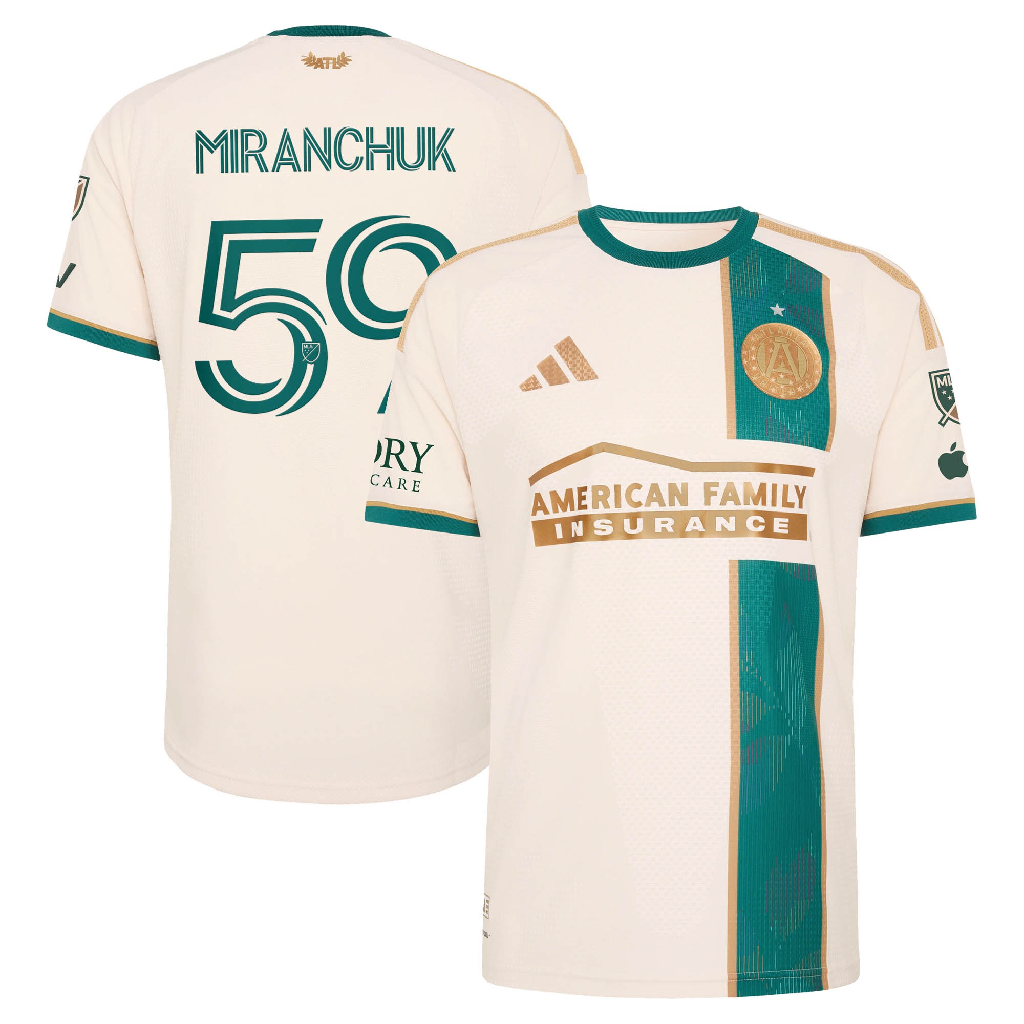 [SJH] Aleksei Miranchuk Atlanta United FC 2026 Spirit of '96 On-Field Authentic Patch Jersey - Tan