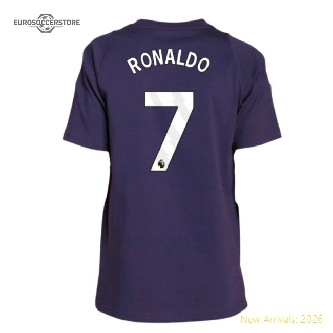 Soft Man Utd Kids Ronaldo Jersey 2025-2026 Easy-care Breathable
