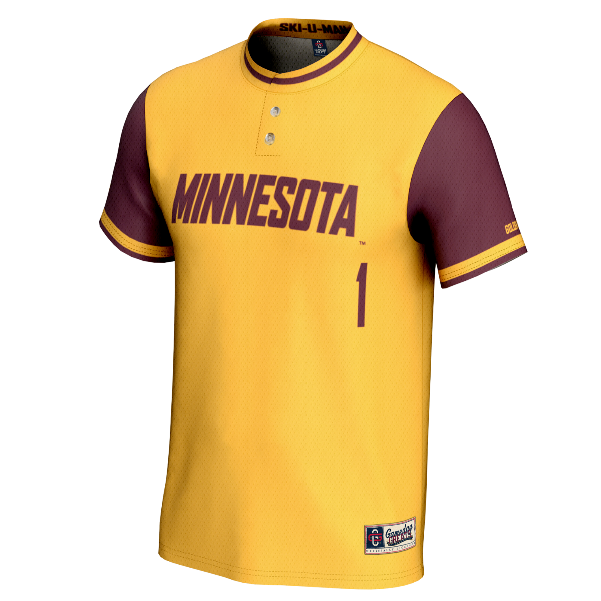 [DDG] Minnesota Golden Gophers GameDay Greats Youth Lightweight Softball Jersey - Gold