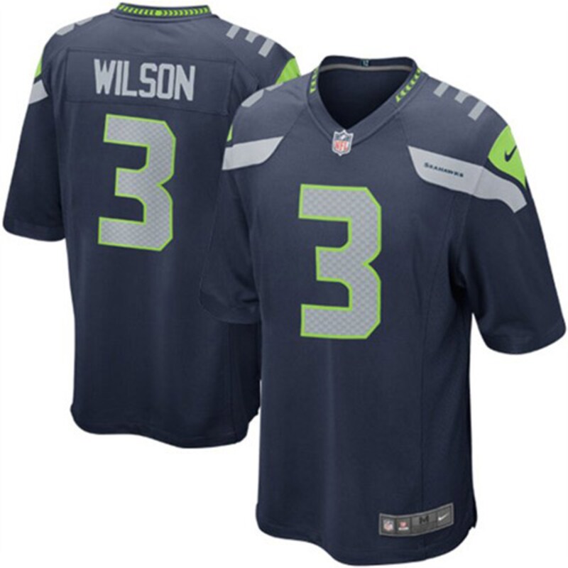 None Russell Wilson SEA Seahawks Bold High-Quality Jersey Football App