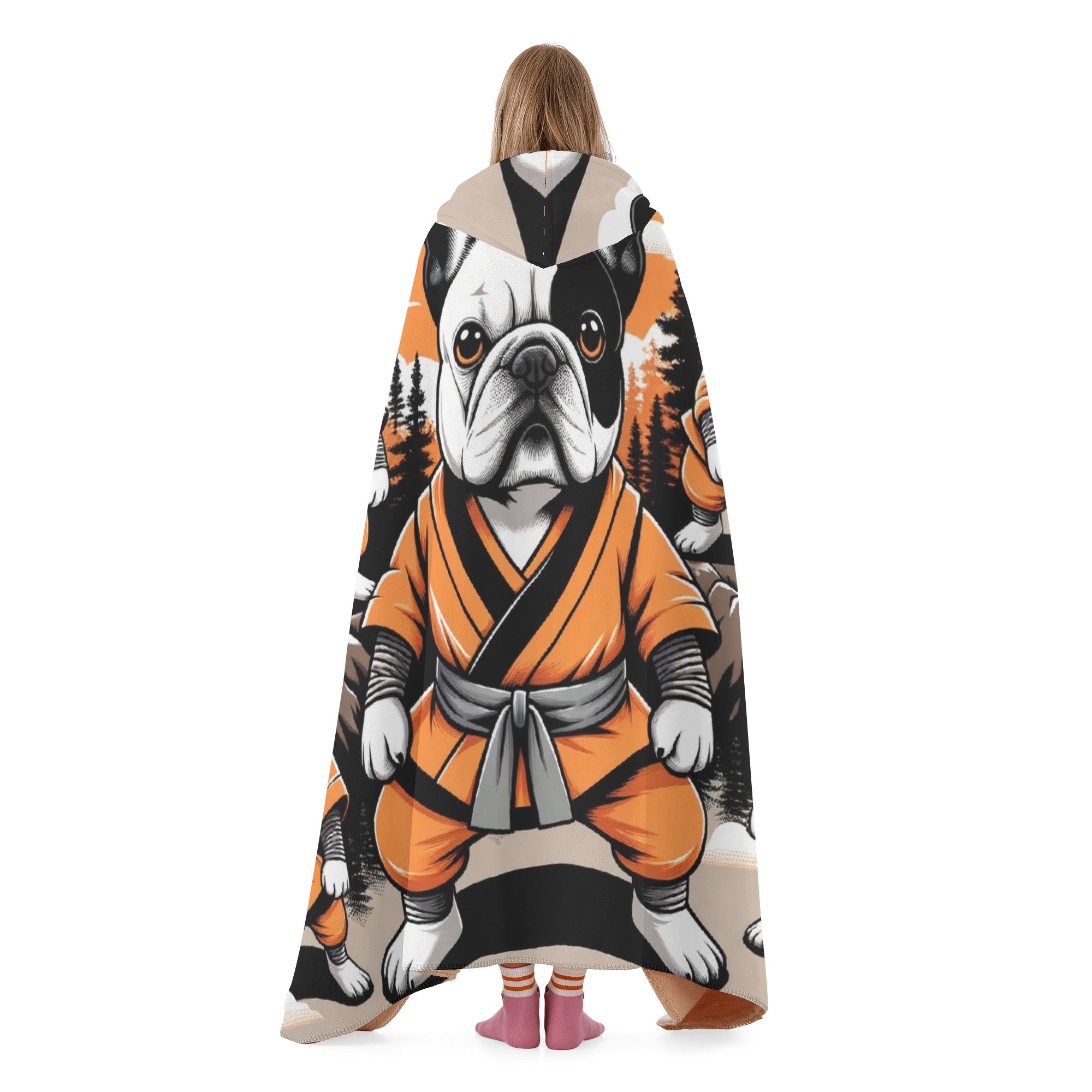 French Bulldog Maxima Hooded Blanket Practical Pet Supply