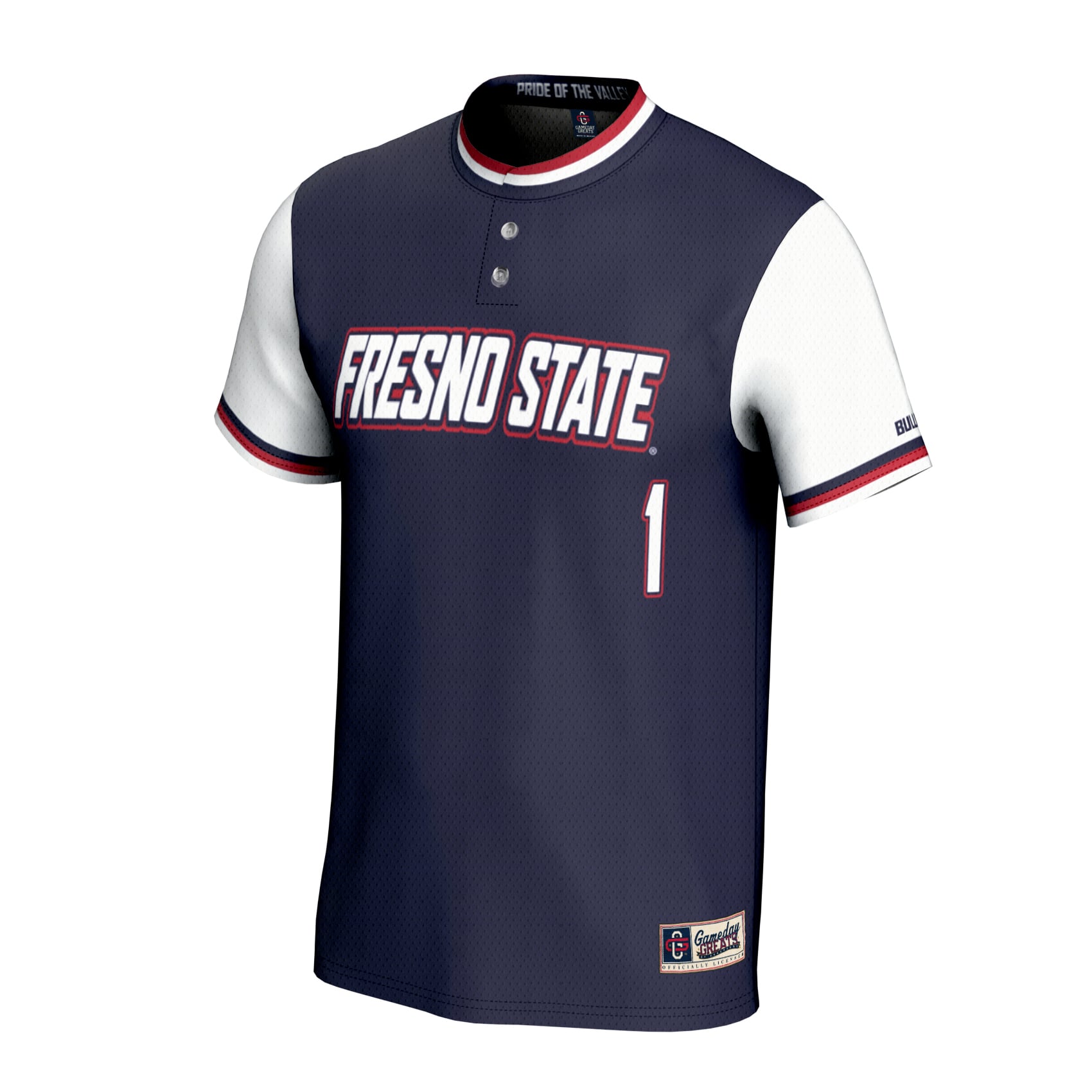Fresno State Bulldogs GameDay Greats Youth Lightweight Softball Fashion Jersey - Navy