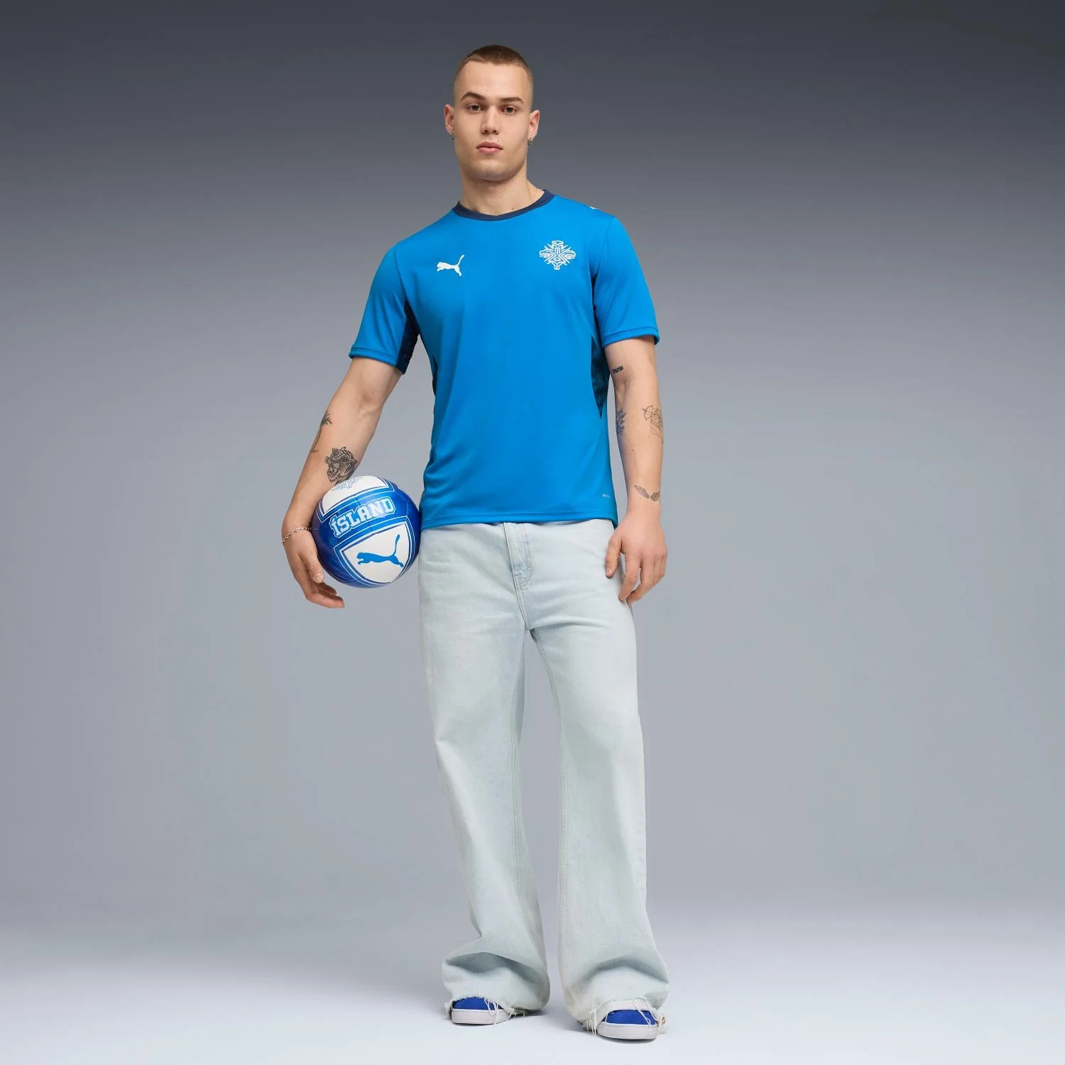 Iceland 2026 Home Jersey - Men's | Glacier Inspired Football Shirt Recycled Regular Fit Soccer Kit