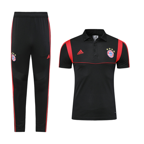 Bayern Munich 2019-20 Black Polo Shirt Kits - Official Replica 12535