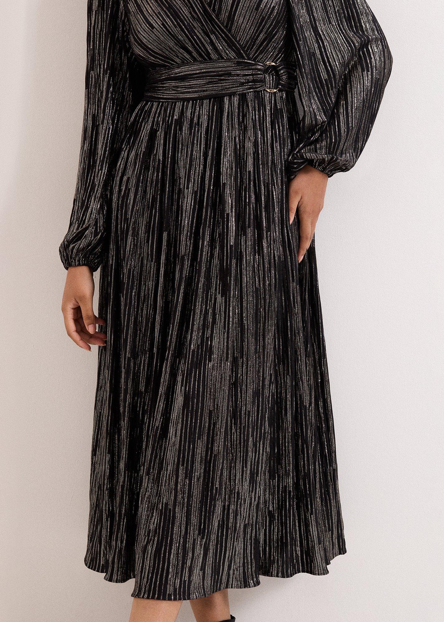 Petite Emre Stripe Midi Dress
