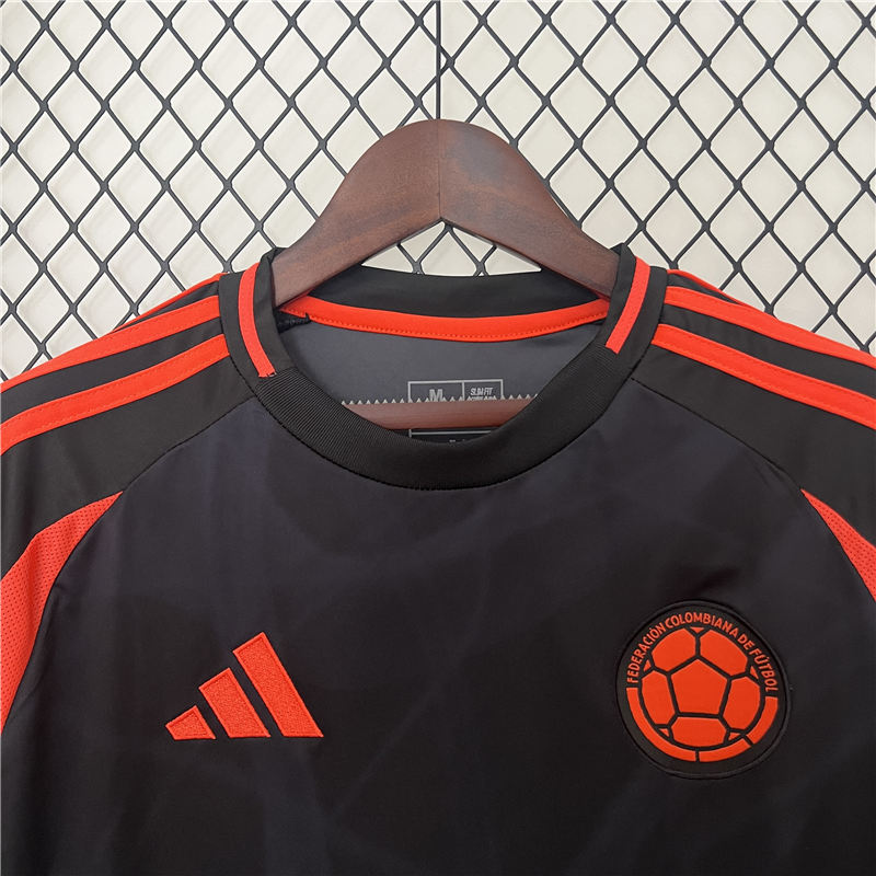 COPA AMERICA 2024 COLOMBIA AWAY BLACK SOCCER JERSEY FOOTBALL SHIRT -
