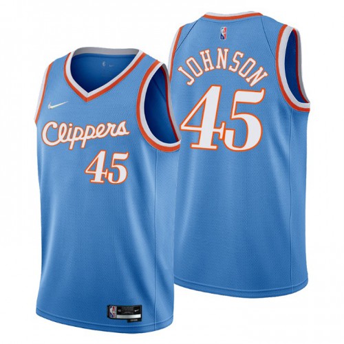 Blue LAC Angeles Clippers #45 Nike Professional Jersey Game Day Wear