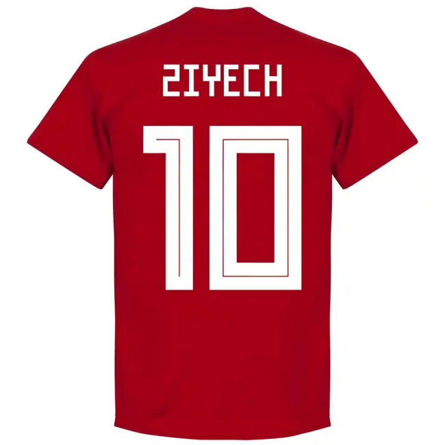Morocco Ziyech 10 Team T-Shirt - Red