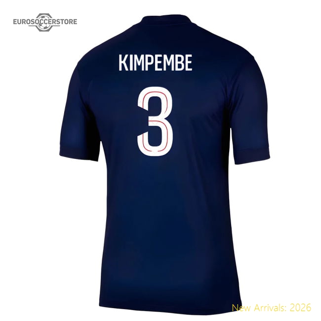 Trending 2025-2026 Psg Paris Saint Germain Home Shirt (Kimpembe 3)