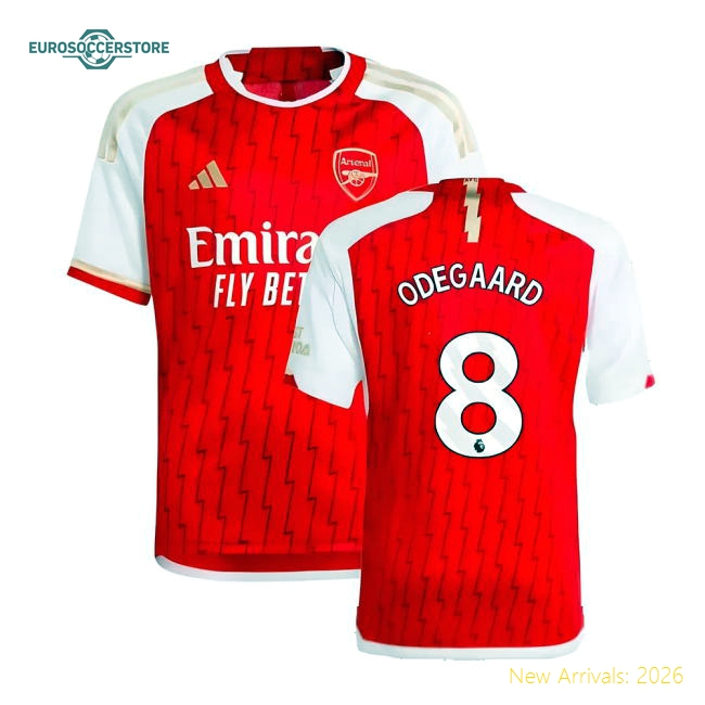 Premium Kids Arsenal Odegaard Jersey 2023-2024 Stretchy
