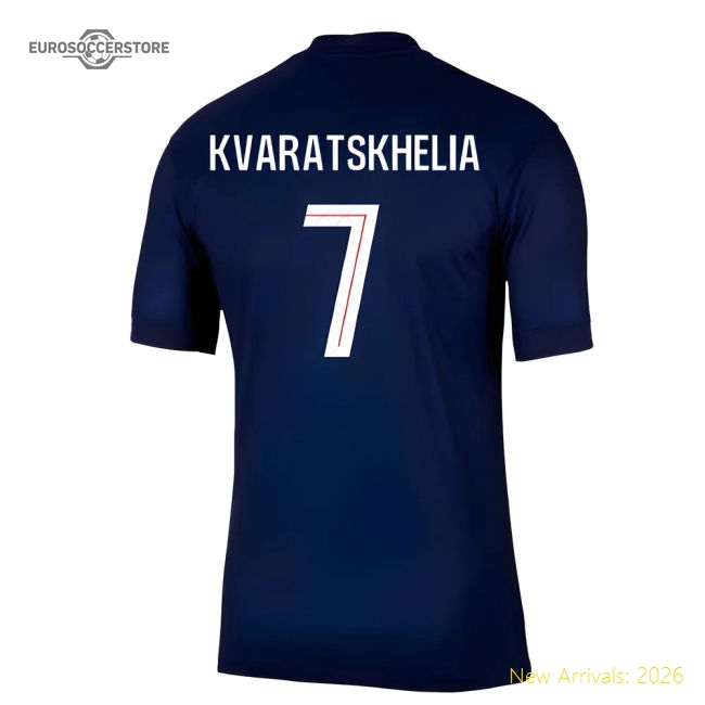 Elite Home Psg Kvaratskhelia Jersey Moisture-wicking Uv-protective