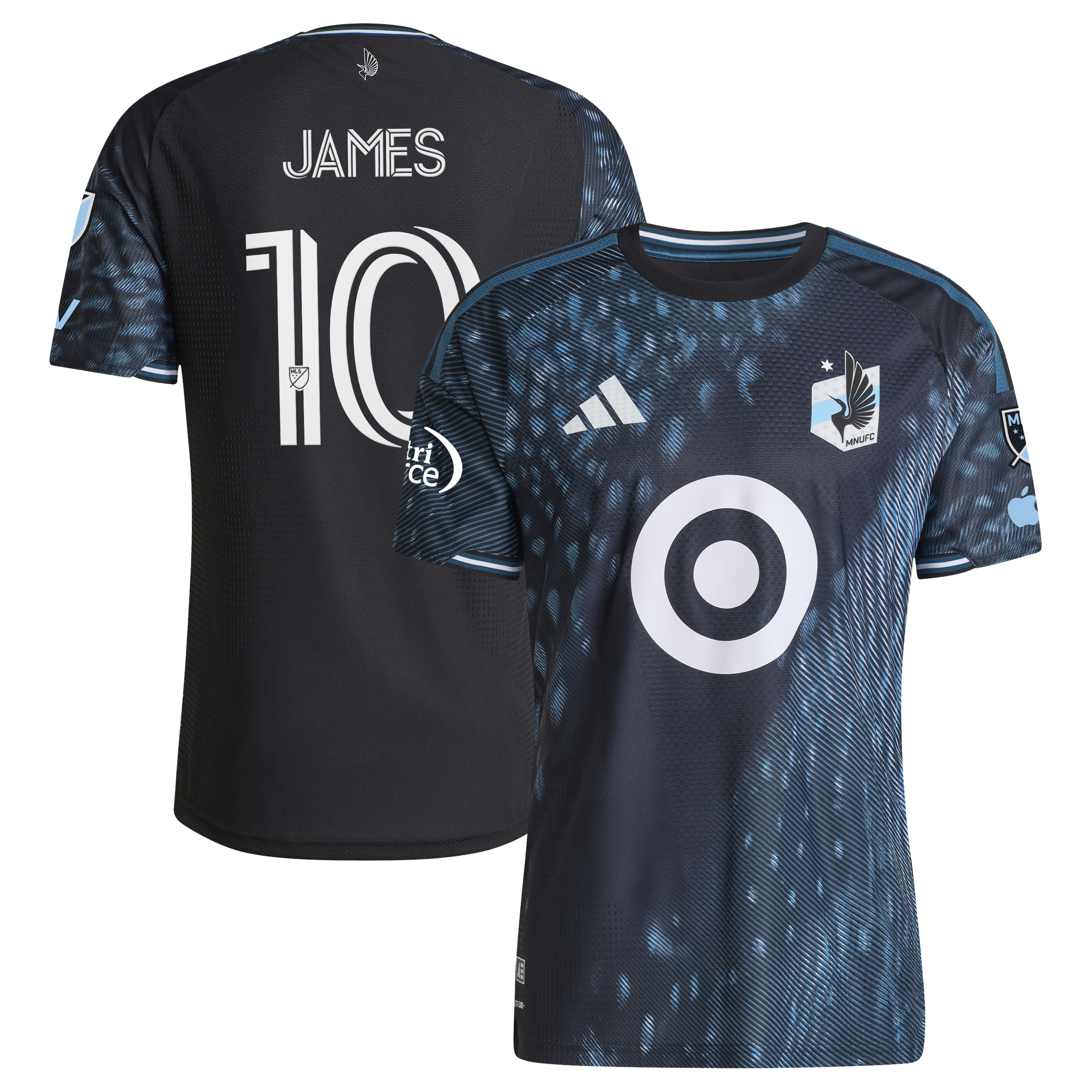 [SJH] James Rodriguez Minnesota United FC 2026 The Decade Kit On-Field Authentic Patch Jersey - Black