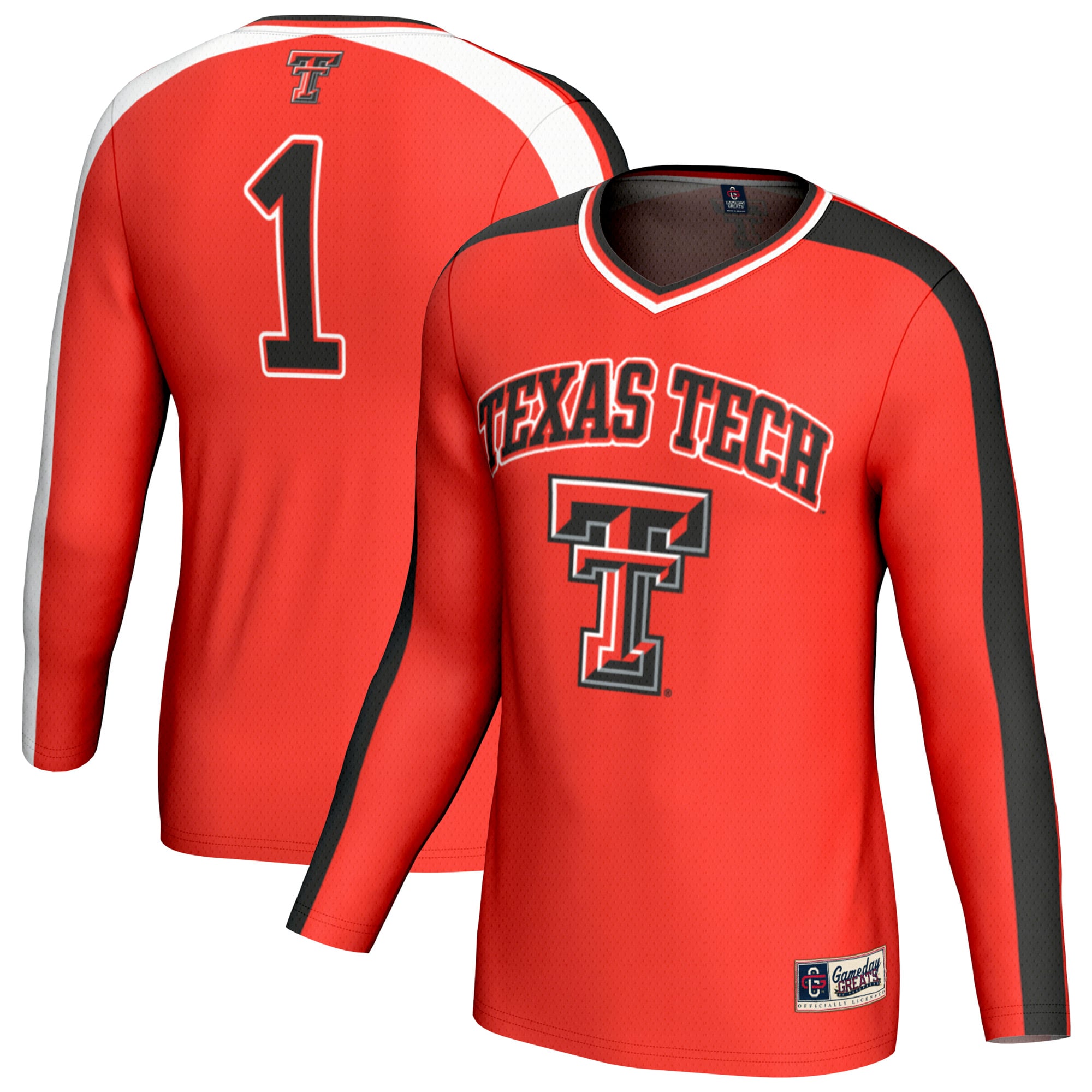 #1 Texas Tech Red Raiders GameDay Greats Youth Lightweight Volleyball Fashion Jersey - Red