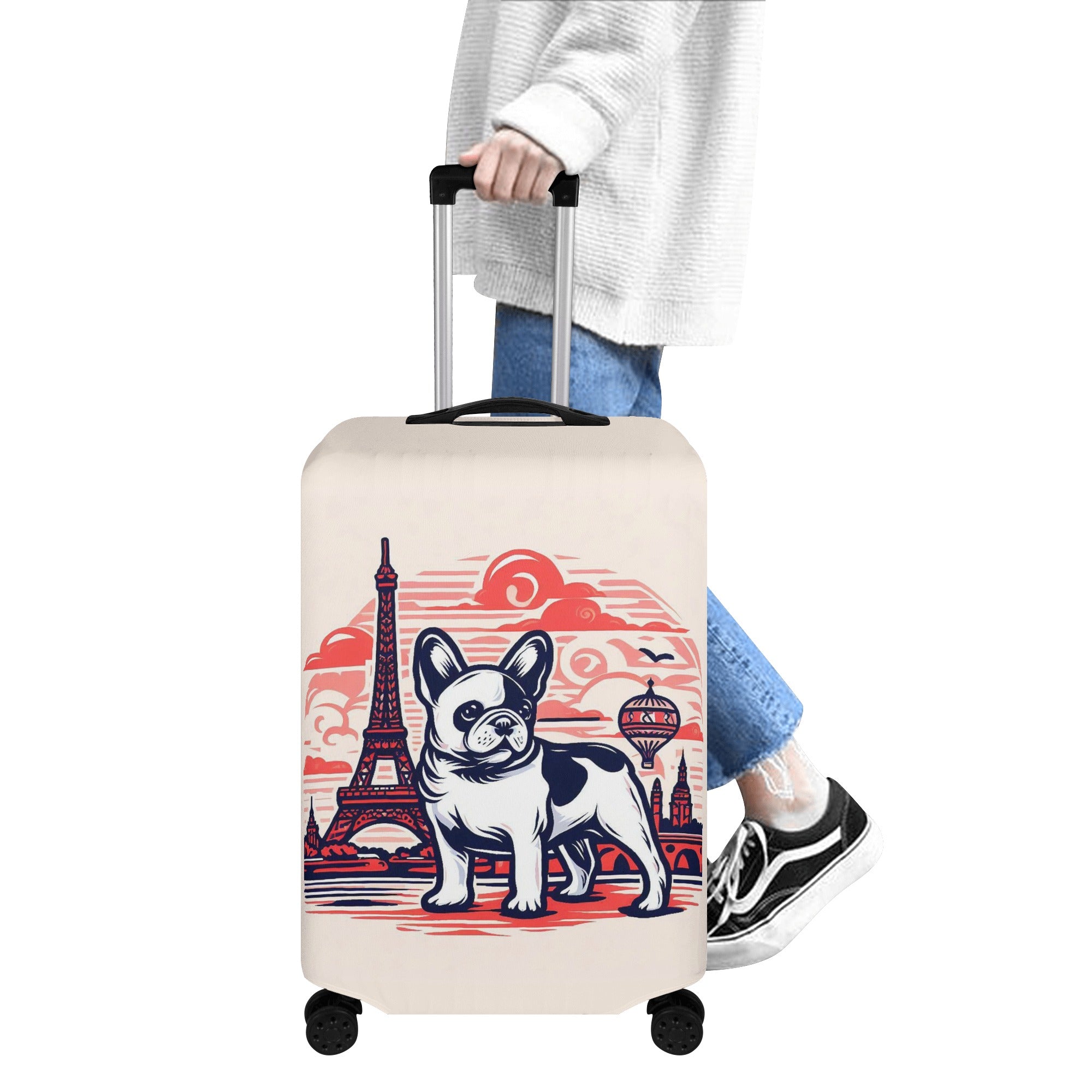 Comfortable I Love Paris - Durable Luggage Cover Indoor Use