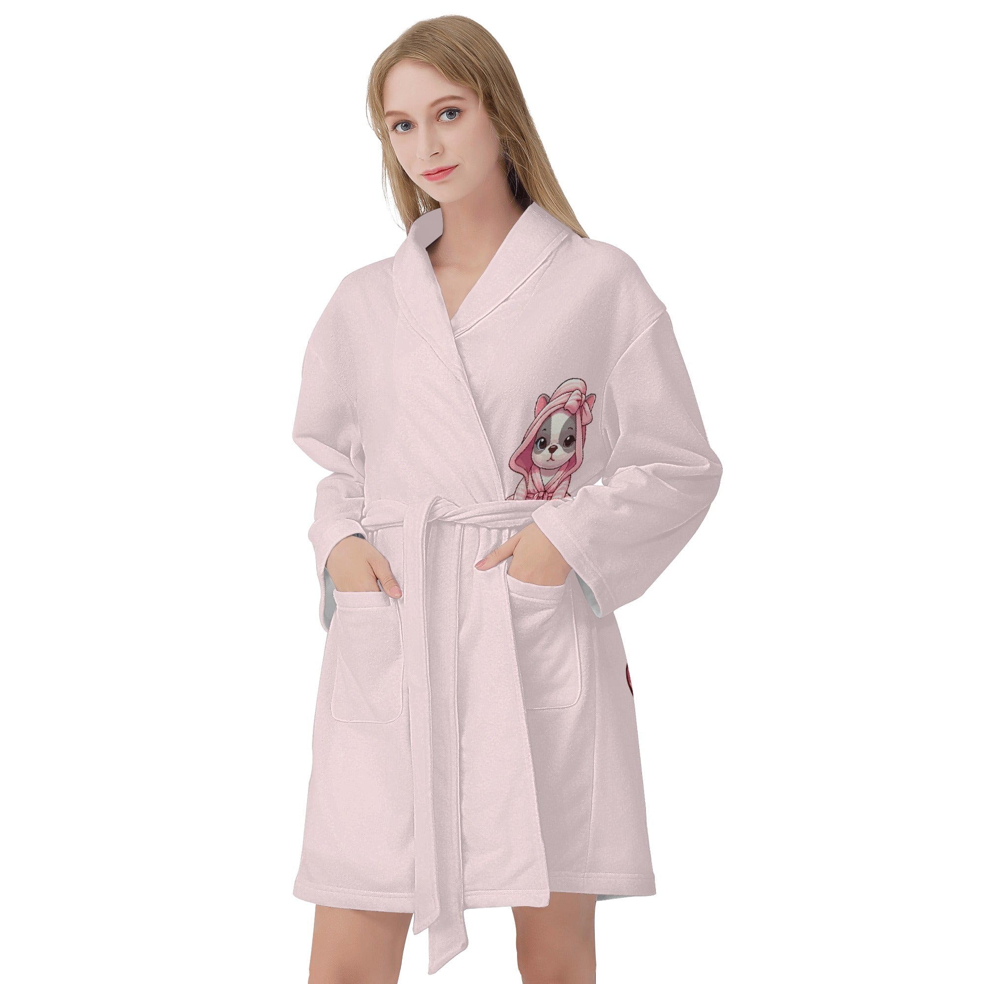 Premium Hazel - Premium Women Bathrobe For French Bulldogs