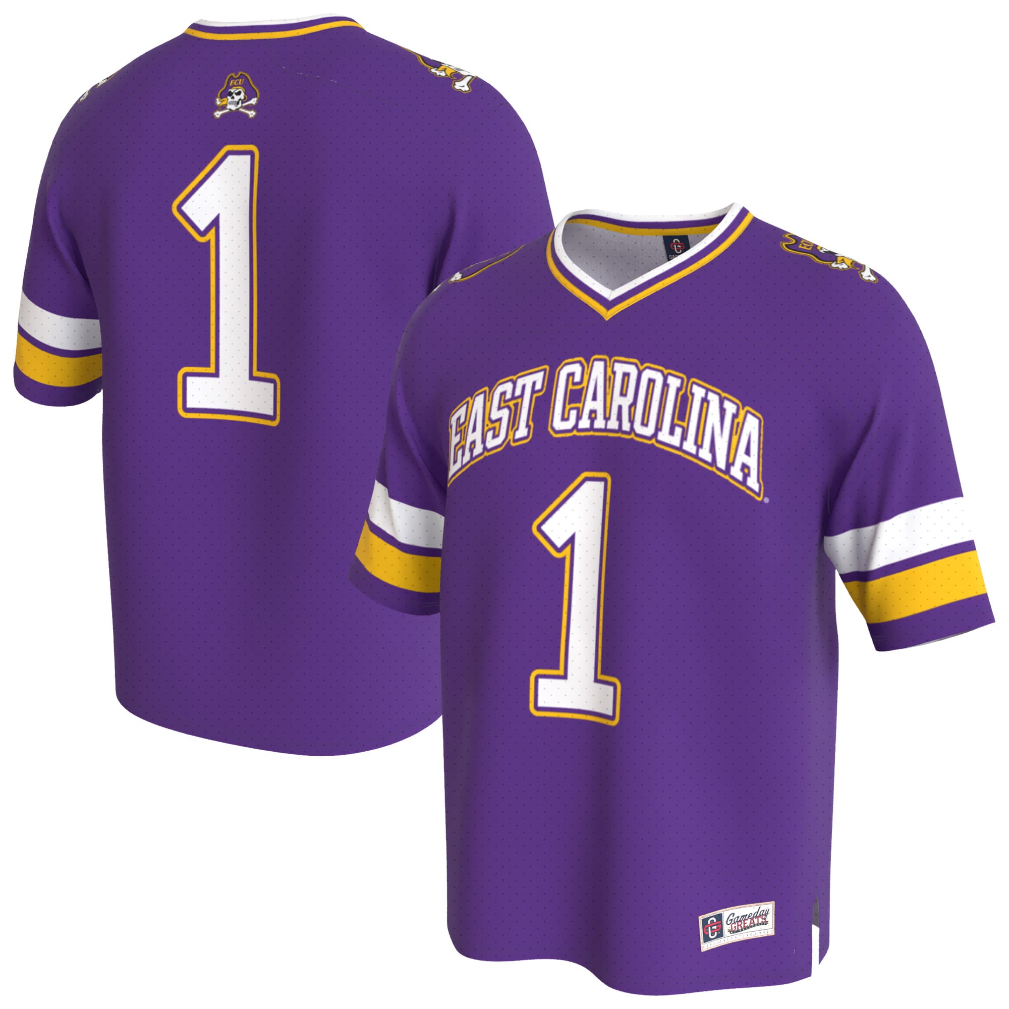 Youth Purple ECU Pirates Lightweight Collegiate Football Fashion Jersey