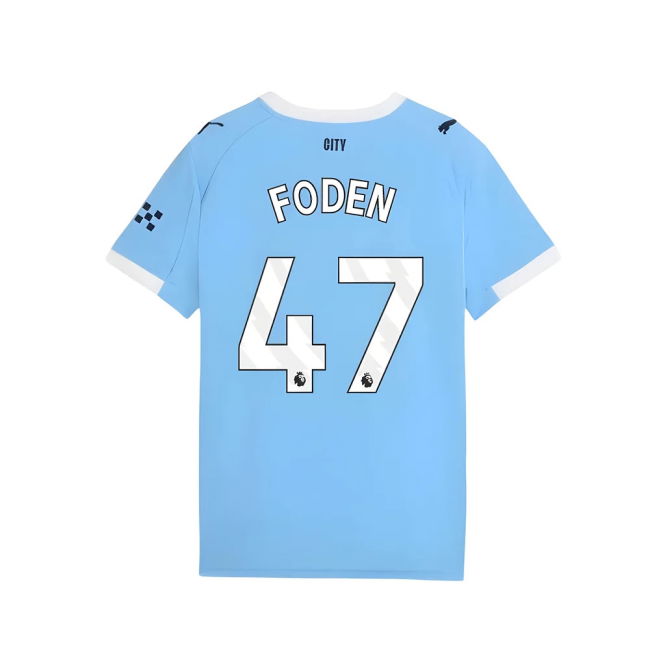 2025-20 Man City Home Jersey Foden #47 Edition M S Kids