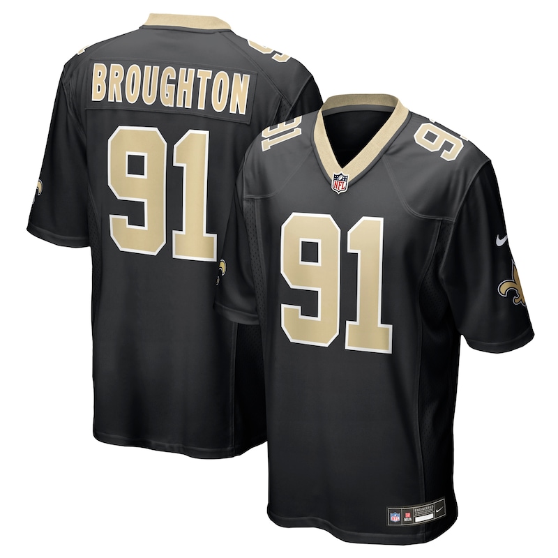 None Vernon Broughton Team Captain NO Saints Authentic Jersey