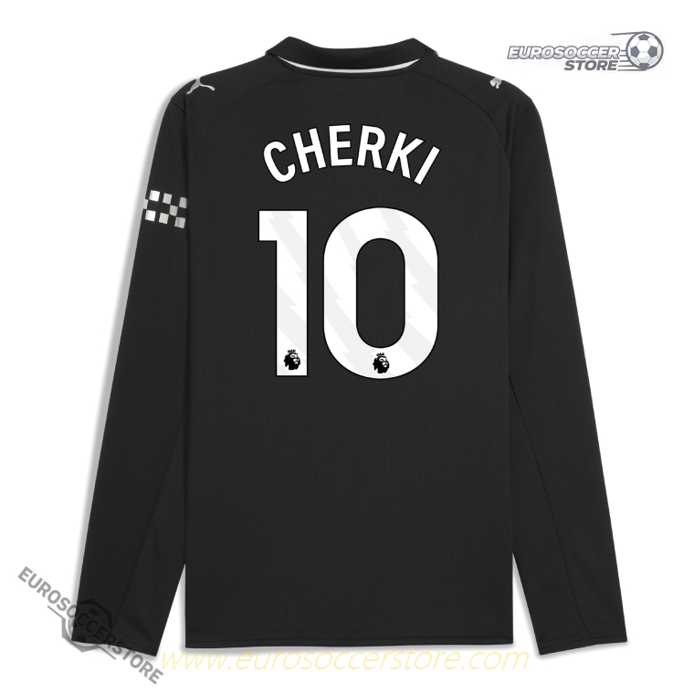 Away Long Sleeve Jersey for Manchester City, Season 25-26, Featuring CHERKI 10