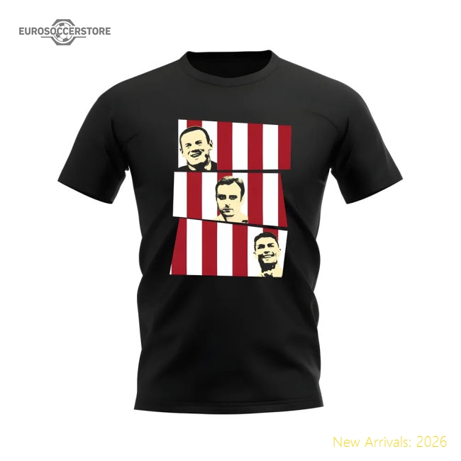 Premium Rooney Berbatov Ronaldo Manchester United Trio T-shirt