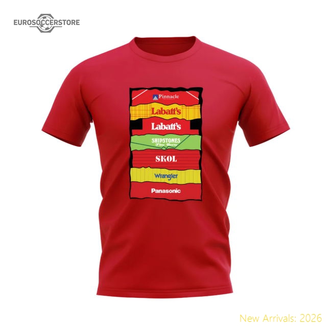 Nottingham Forest Shirt Sponsor History T-shirt (red) - Official Edition
