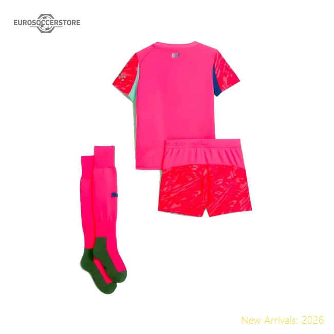 2025-2026 Man City Home Goalkeeper Mini Kit (Pink)