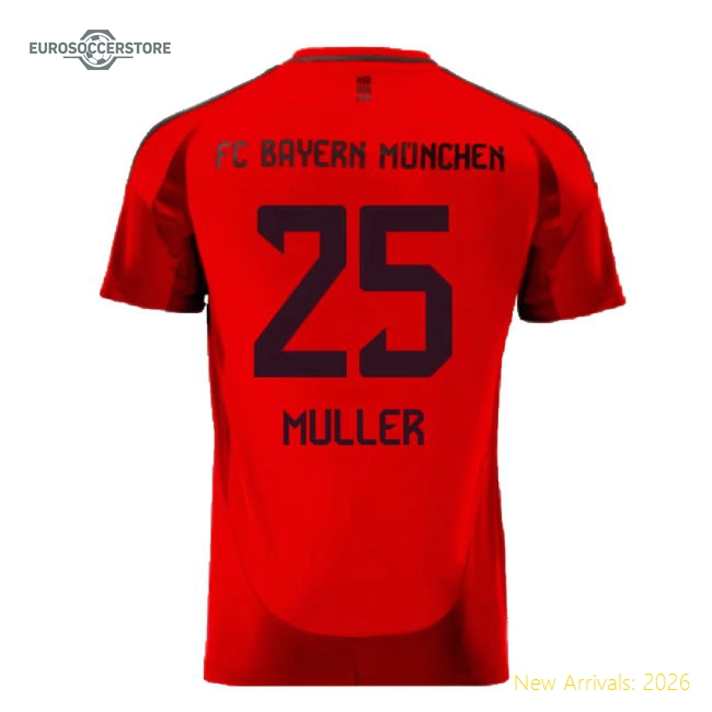 Bayern Munich 2024-25 Home Fan Version For Kids (Muller Football Shirt