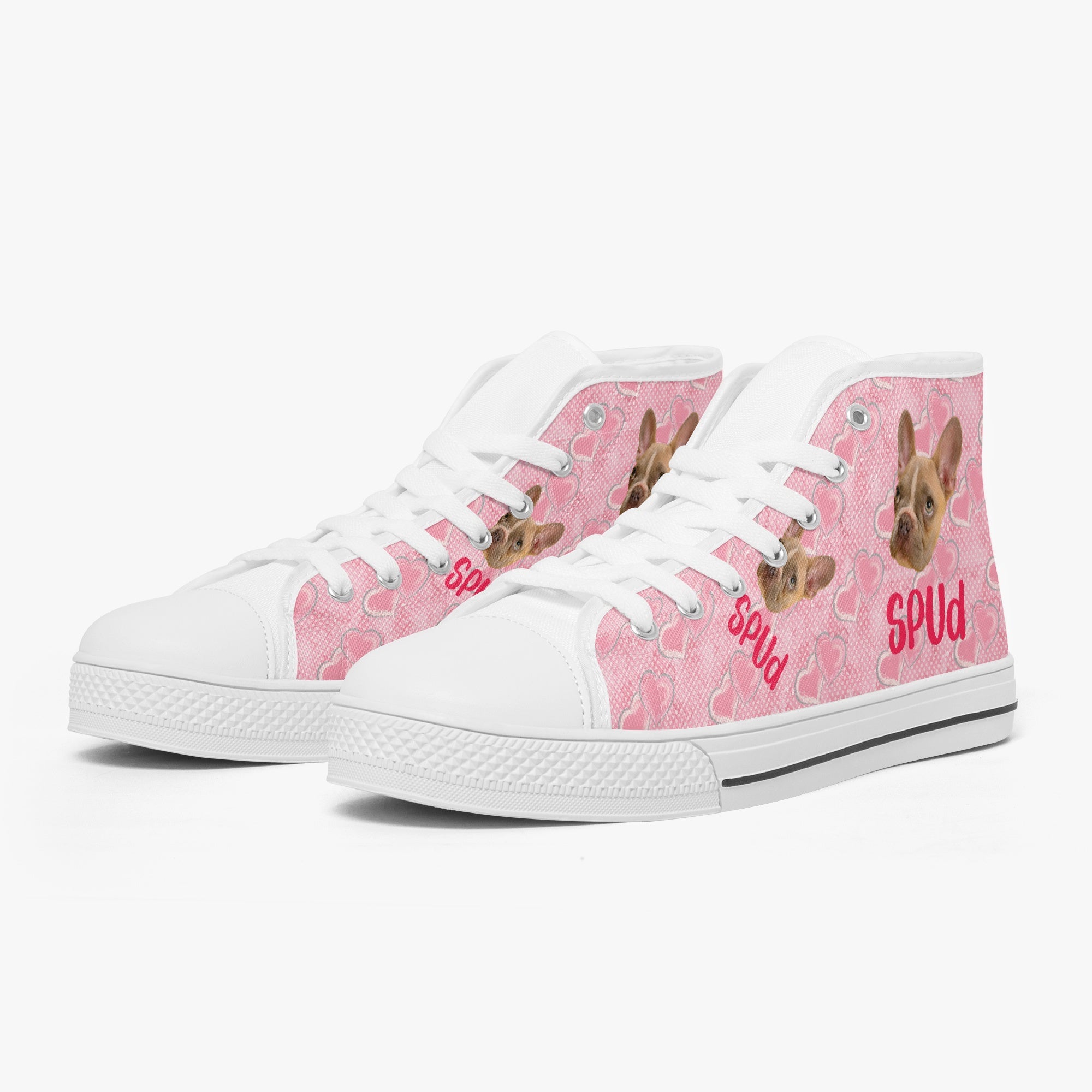 Waffle - Personalized Classic High-Top Canvas Shoes