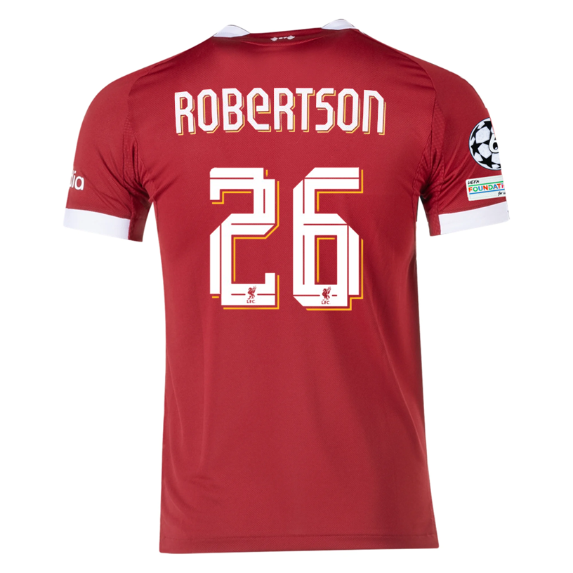 Liverpool Robertson 2025-2026 UCL Home Jersey – Authentic Shirt