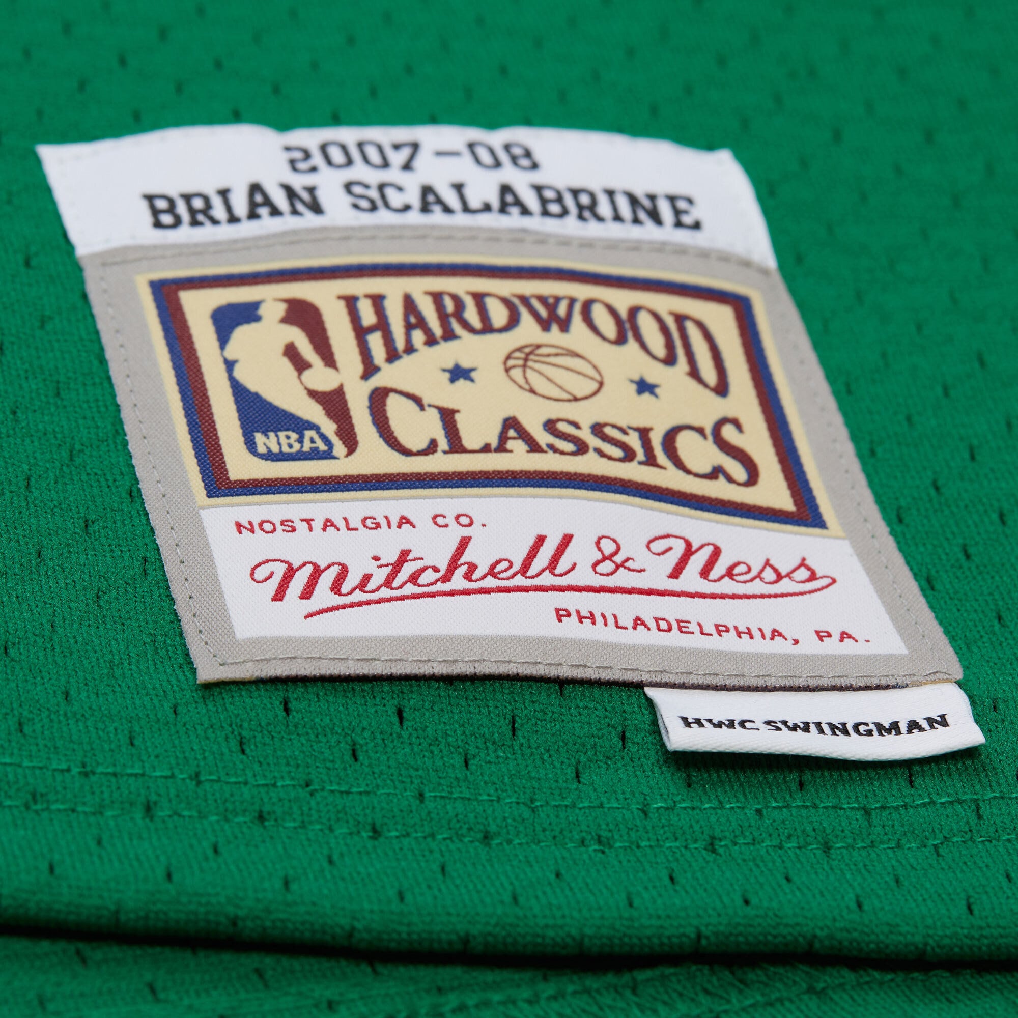 [ESK] Brian Scalabrine Boston Celtics 2007/08 Hardwood Classics Swingman Jersey - Kelly Green