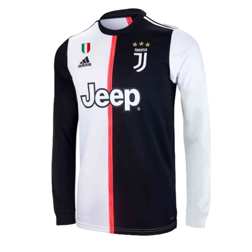 2019-20 JUVENTUS HOME LONG SLEEVE FOOTBALL JERSEY SHIRT - Official