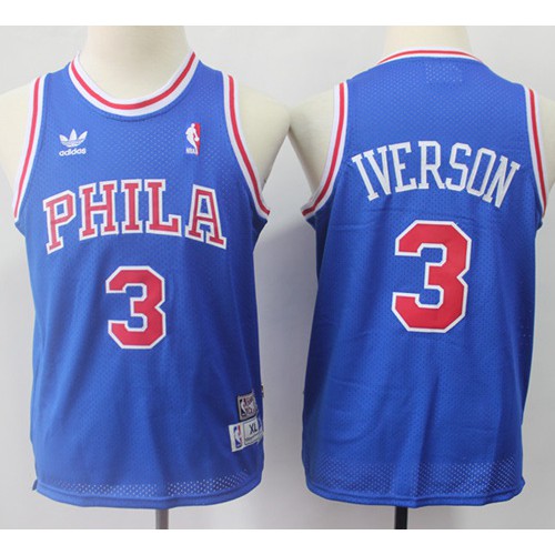 Blue PHI Philadelphia 76ers #3 Official Jersey Basketball Jersey