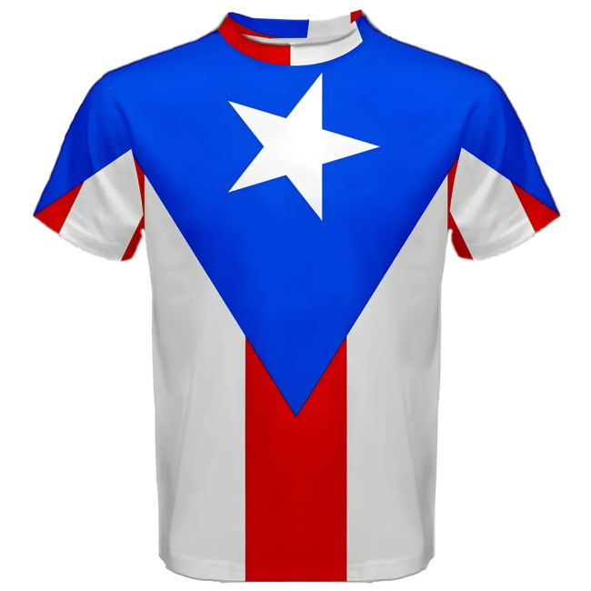 Collector'S-Item Limited-Edition Puerto Rico Flag Sublimated Sports