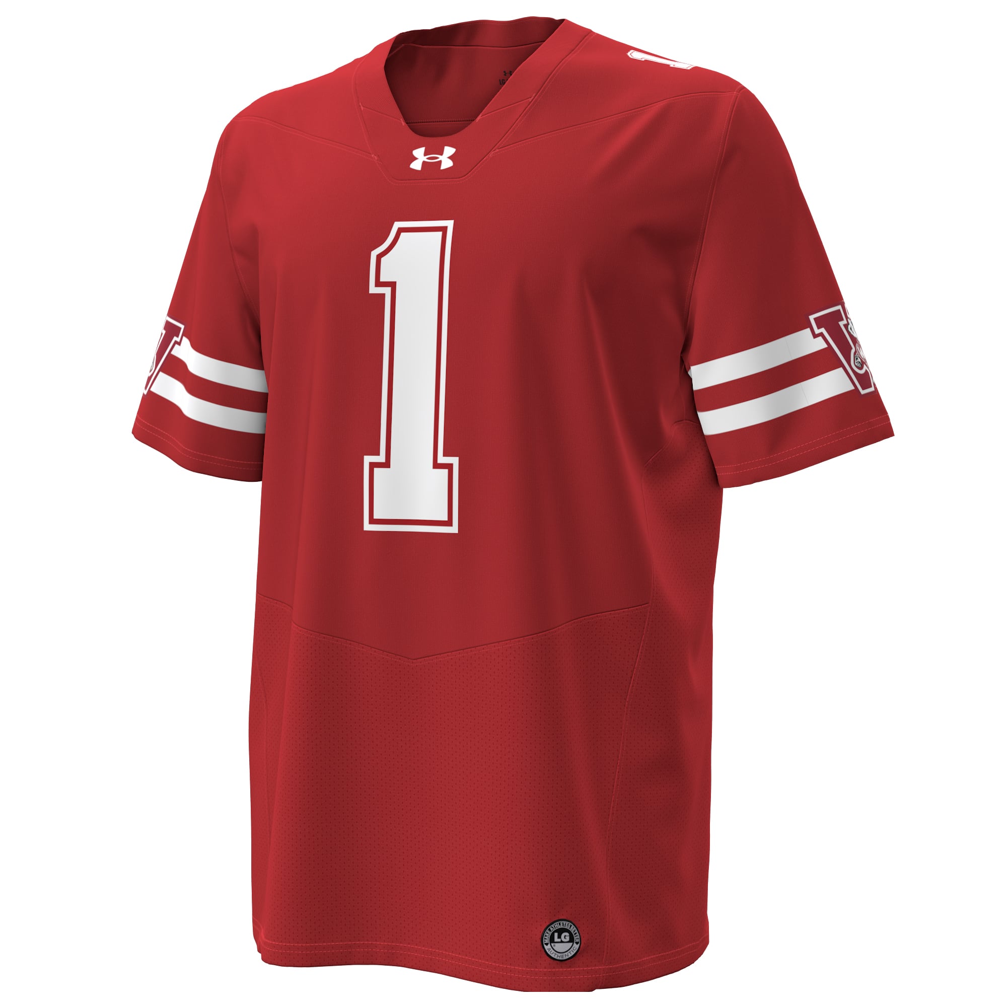 #1 Wisconsin Badgers Under Armour 1980 Throwback Home Replica Game Jersey - Red