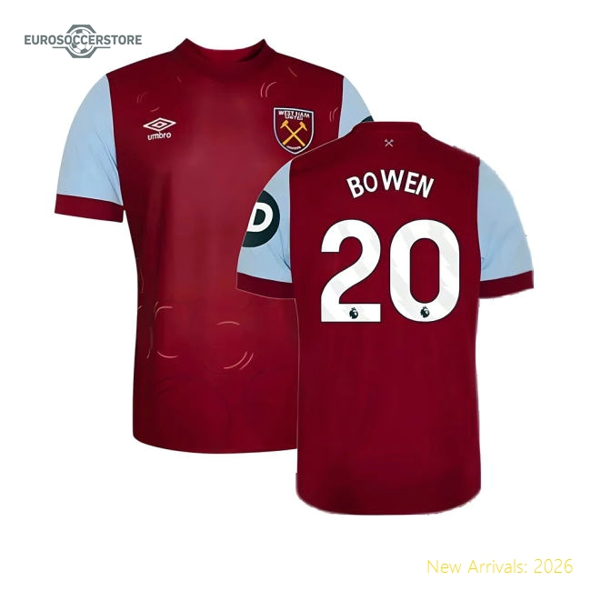 Child-friendly West Ham Kids Bowen Jersey 2023-2024 Moisture-wicking