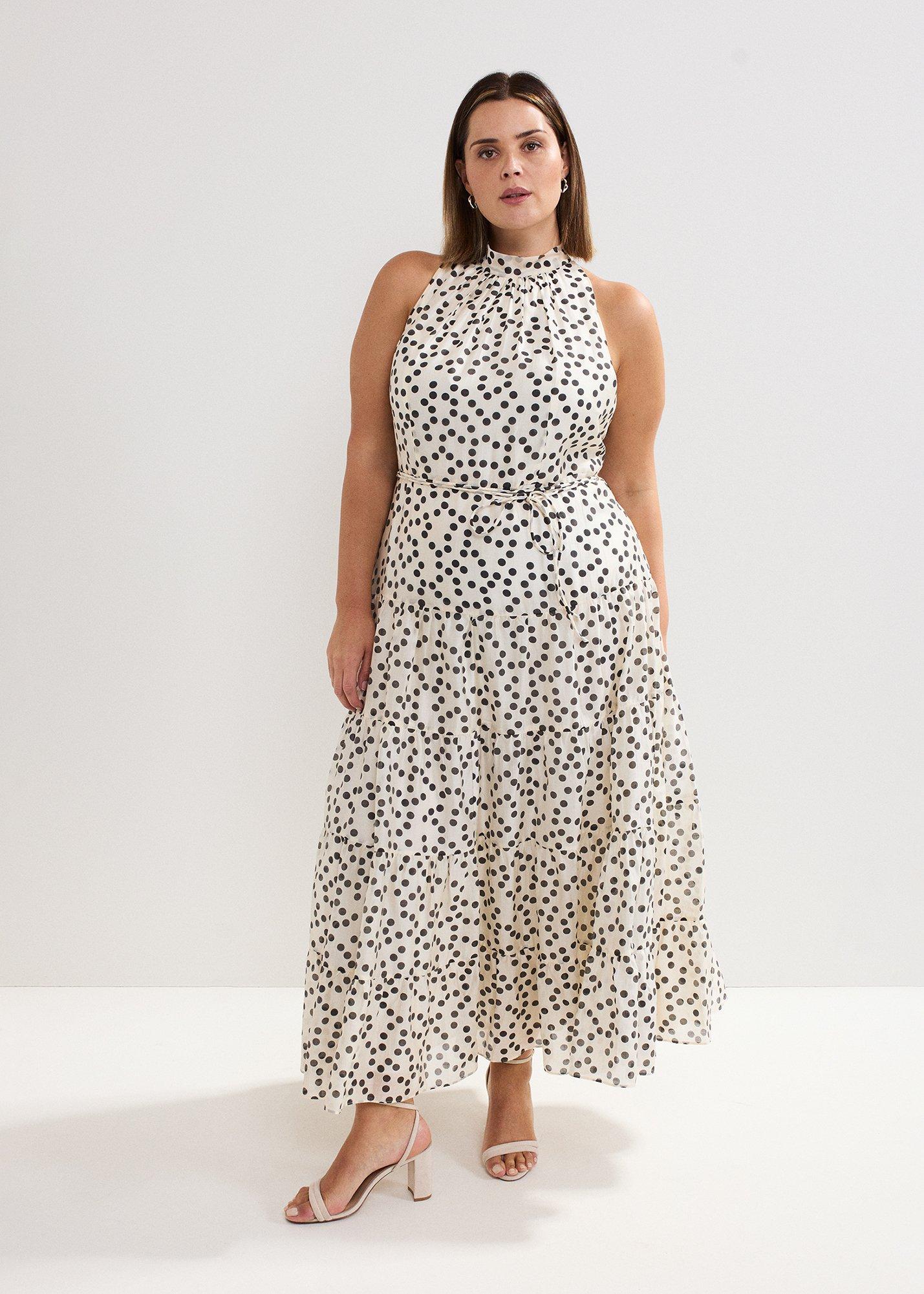 Nita Spot Tiered Maxi Dress