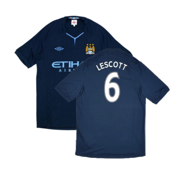 Manchester City 2010-11 Away Shirt ((Very Good) XL) (Lescott 6) (Li...