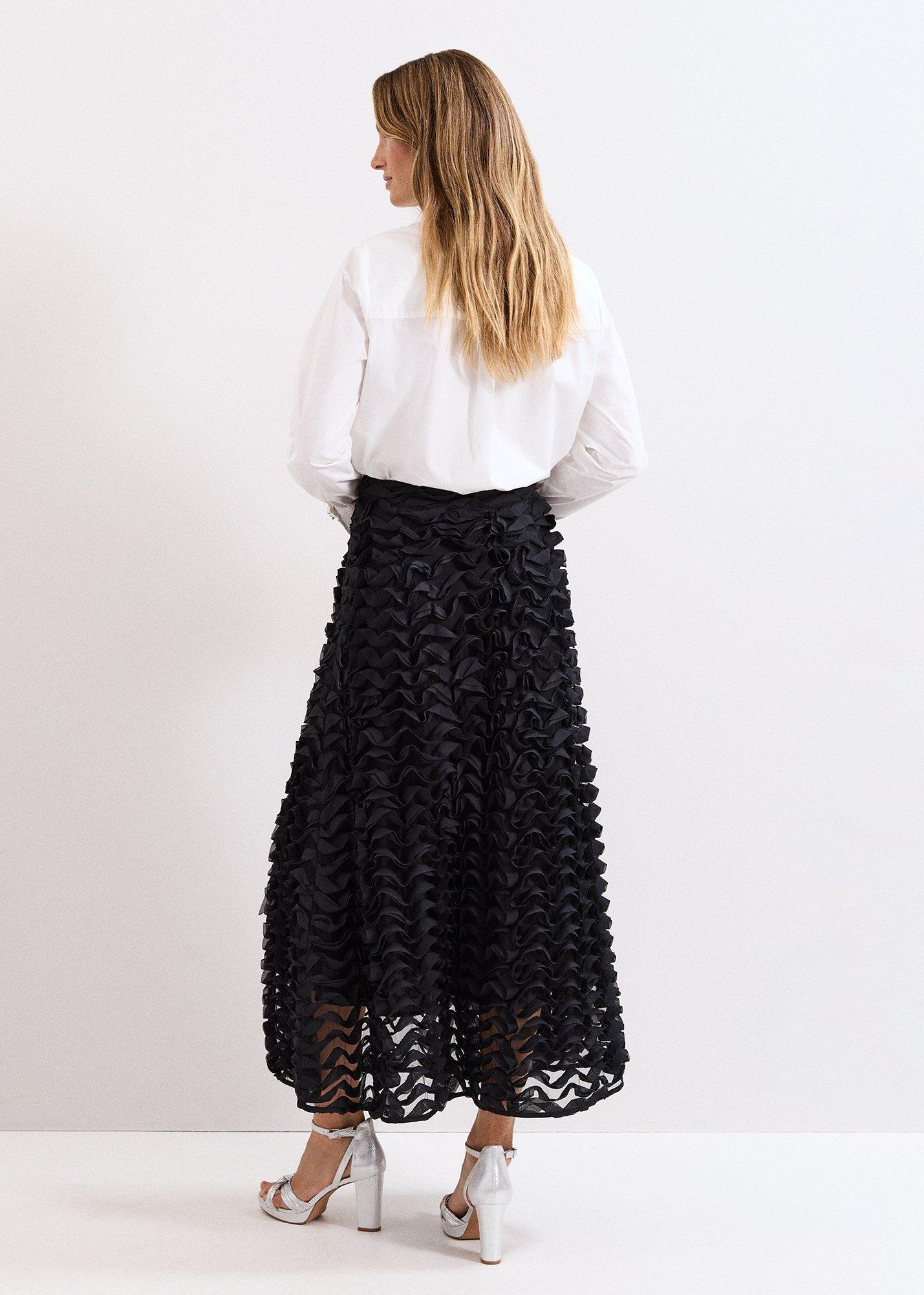Talis Textured Midi Skirt
