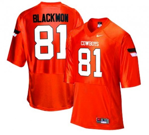 Nike Oklahoma State Cowboys #81 Justin Blackmon Youth(Kids) Jersey - Orange