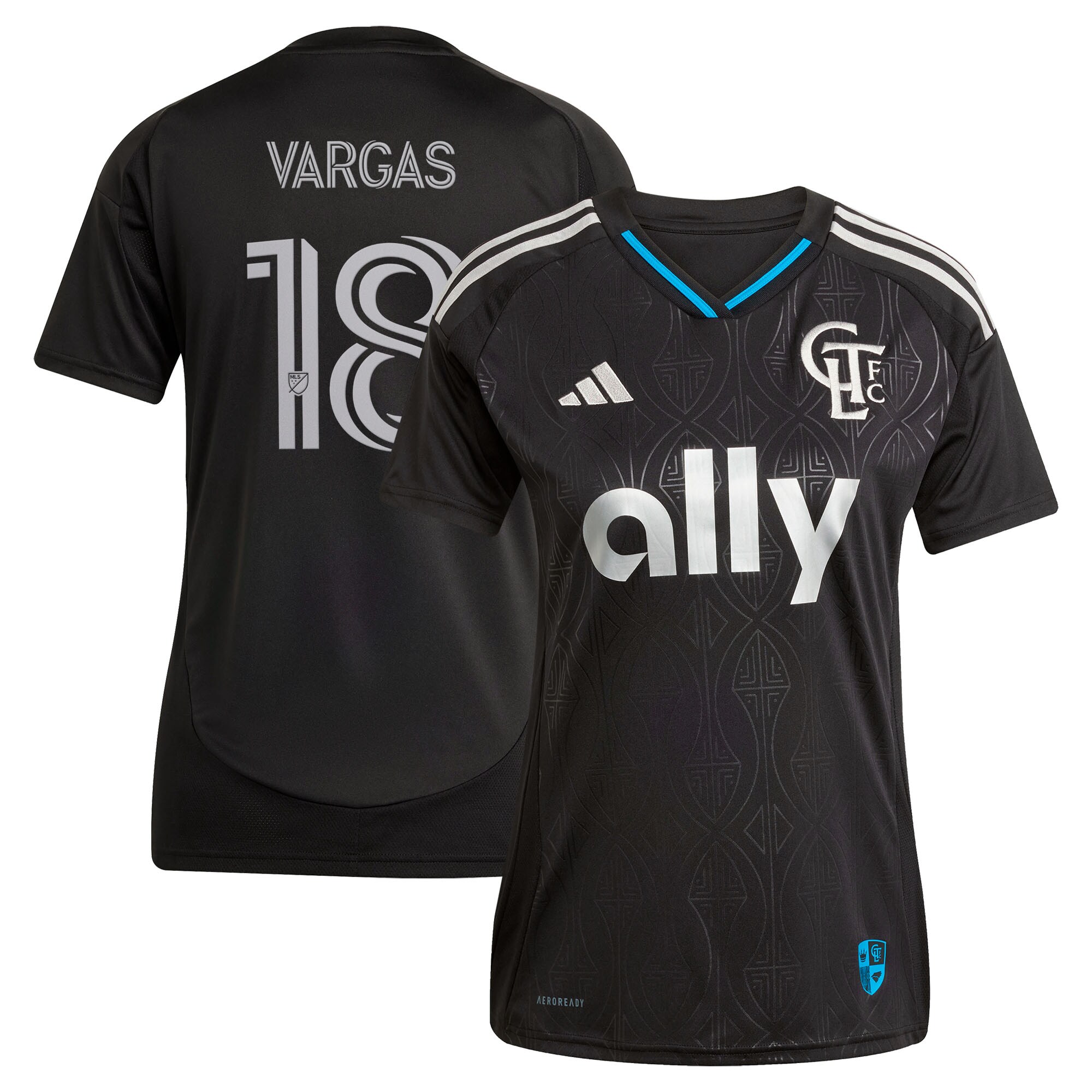 [SJH] Kerwin Vargas Charlotte FC Women's 2025 Fortress Kit Replica Jersey - Black