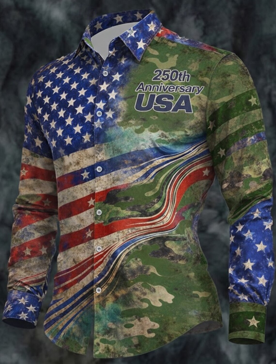 Men's Hellfire Flames American US Flag Eagle Shirt Button Up Shirt Long Sleeve Vintage Retro Outdoor Casual Holiday Spring Fall Turndown 3D Print Collared Shirts Khaki