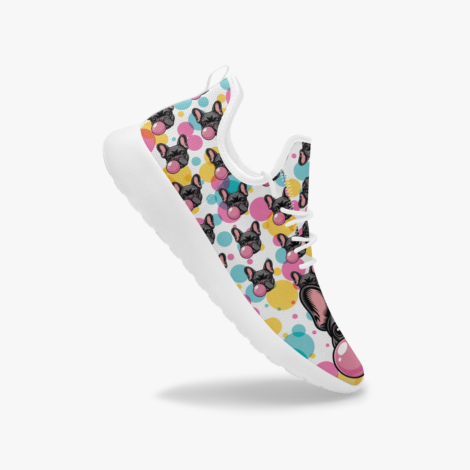 Denim - French Bulldog Themed Classic Sneakers Everyday Use