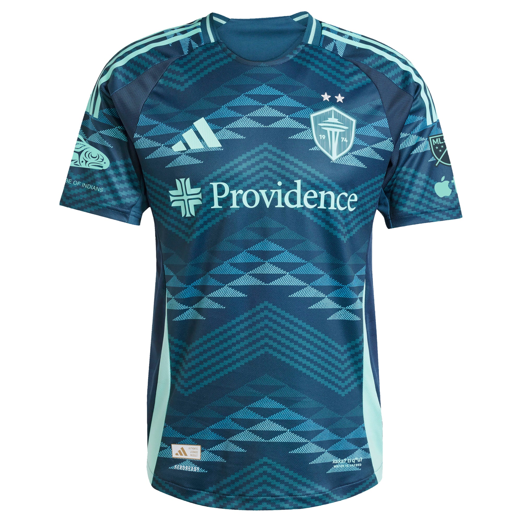 [LK] Cristian Roldan Seattle Sounders FC 2025 The Salish Sea Kit On-Field Authentic Jersey - Blue