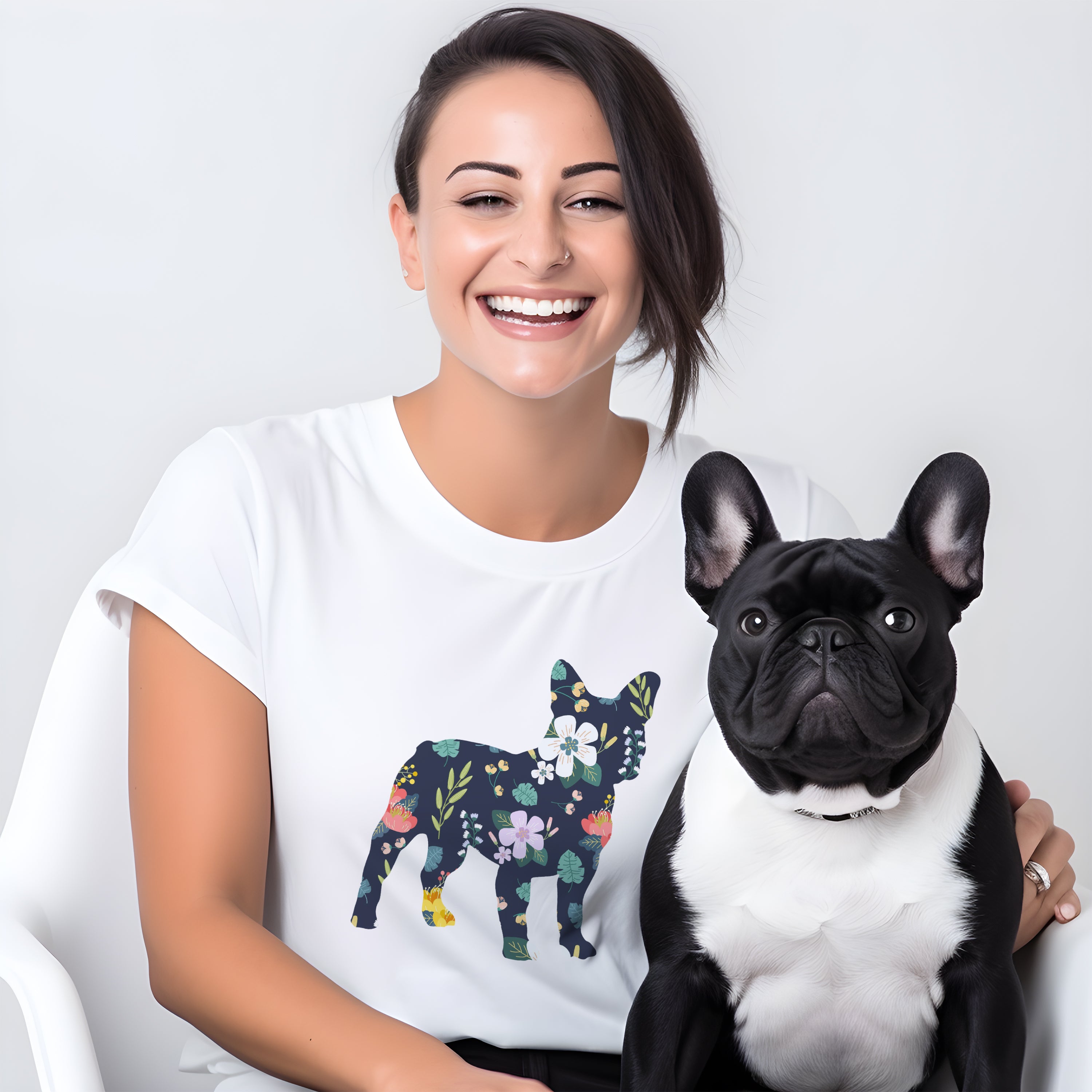French Bulldog Floral Frenchie Unisex T Shirt Essential Dog Supply