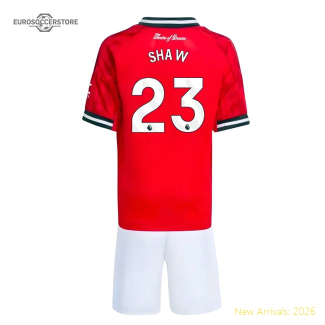 2025-2026 Man Utd Home Mini Kit (shaw 23) - Economical - Official Edition