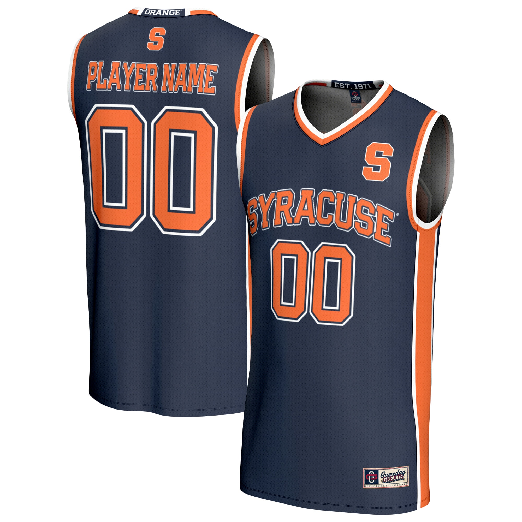 [NJP] Syracuse Orange GameDay Greats Youth Lightweight Collegiate Women's Basketball NIL Pick-A-Player Fashion Jersey - Navy