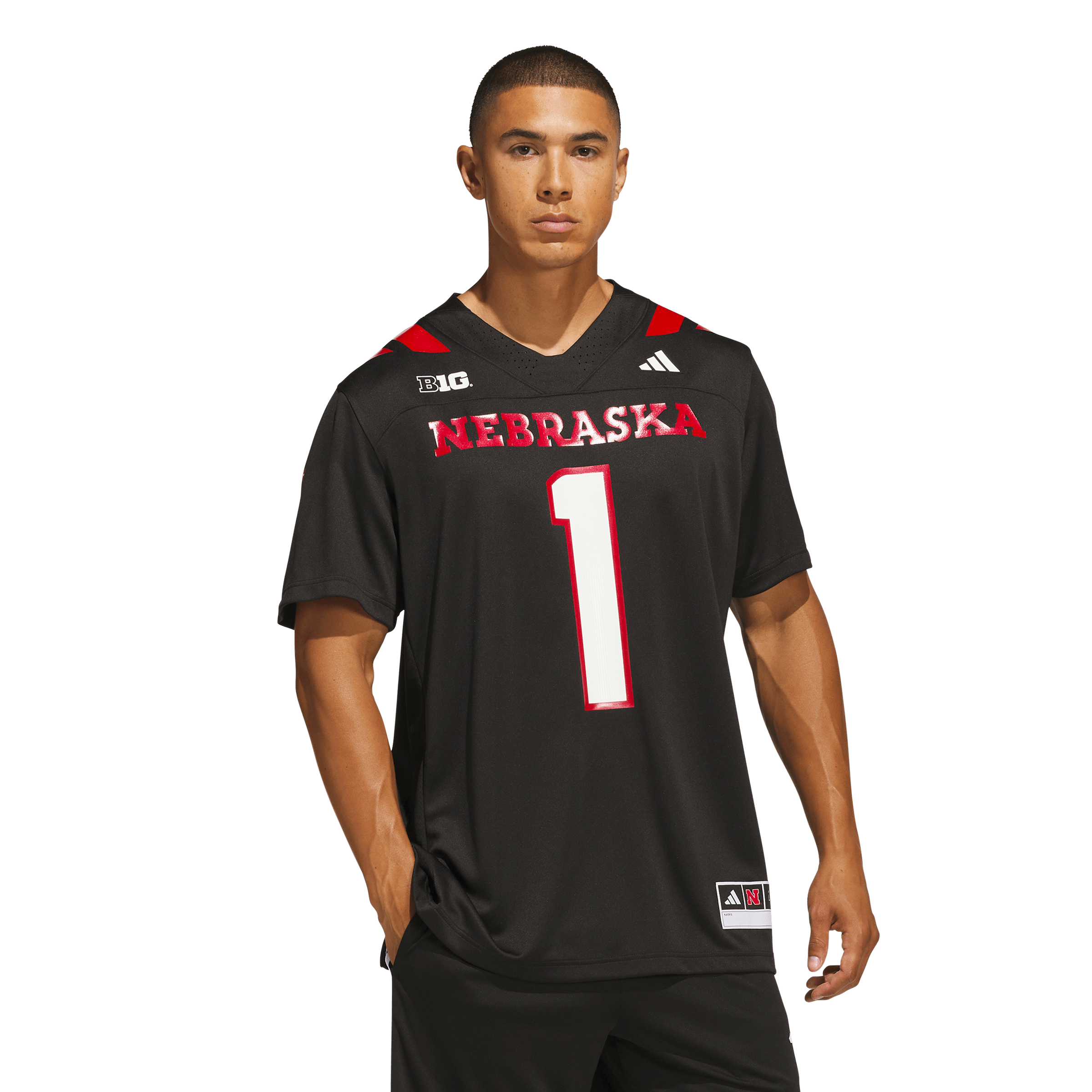 [NJP] Nebraska Huskers Our Red Burns Brighter Premier Strategy Jersey - Black