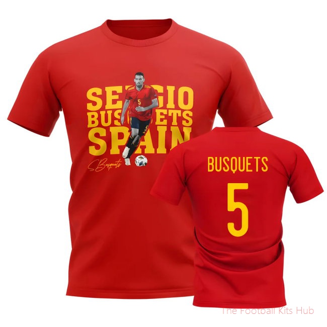 Sergio Busquets Spain Player Tee (Red)