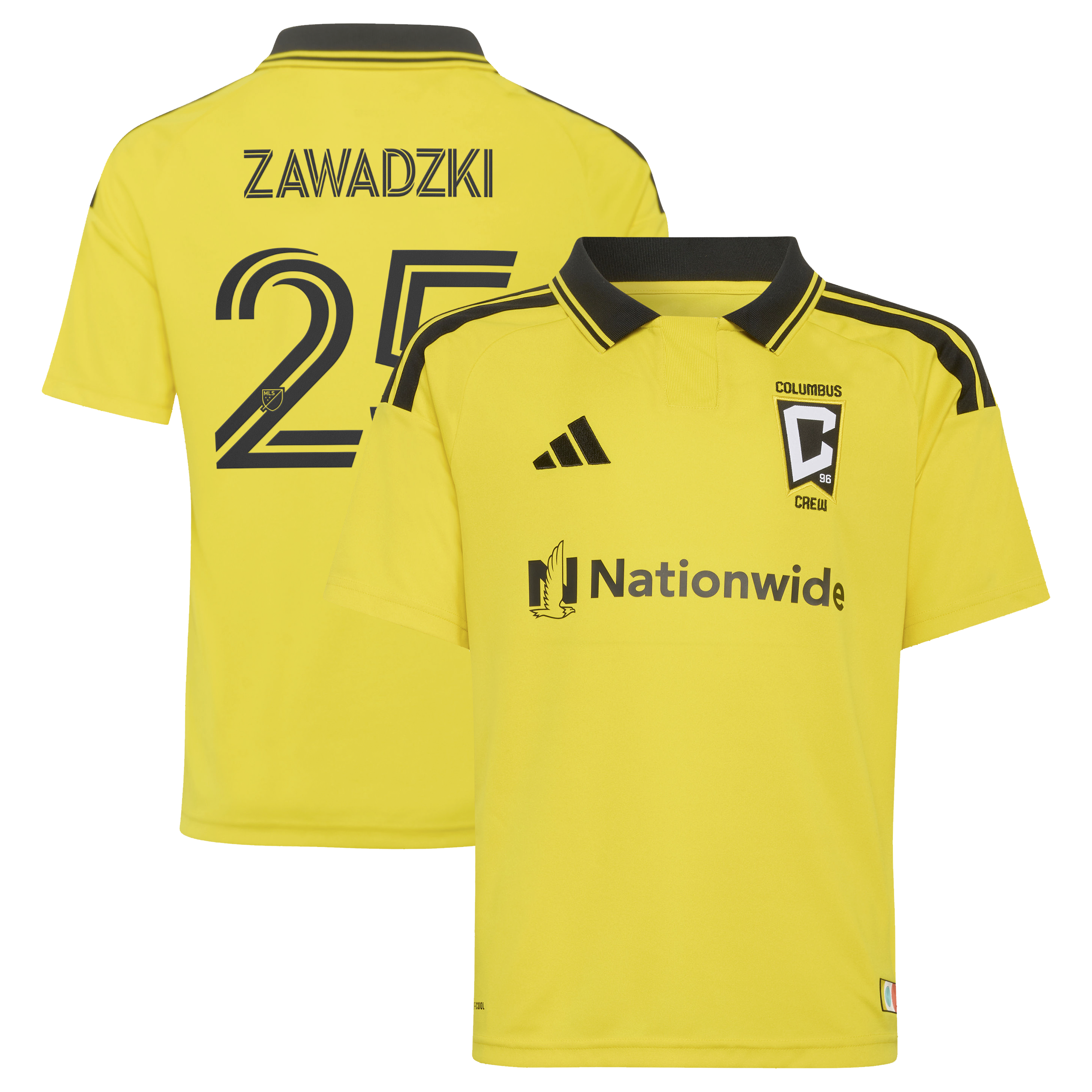 [LK] Sean Zawadzki Columbus Crew Youth 2026 The Crafted for Excellence Kit Replica Jersey - Yellow