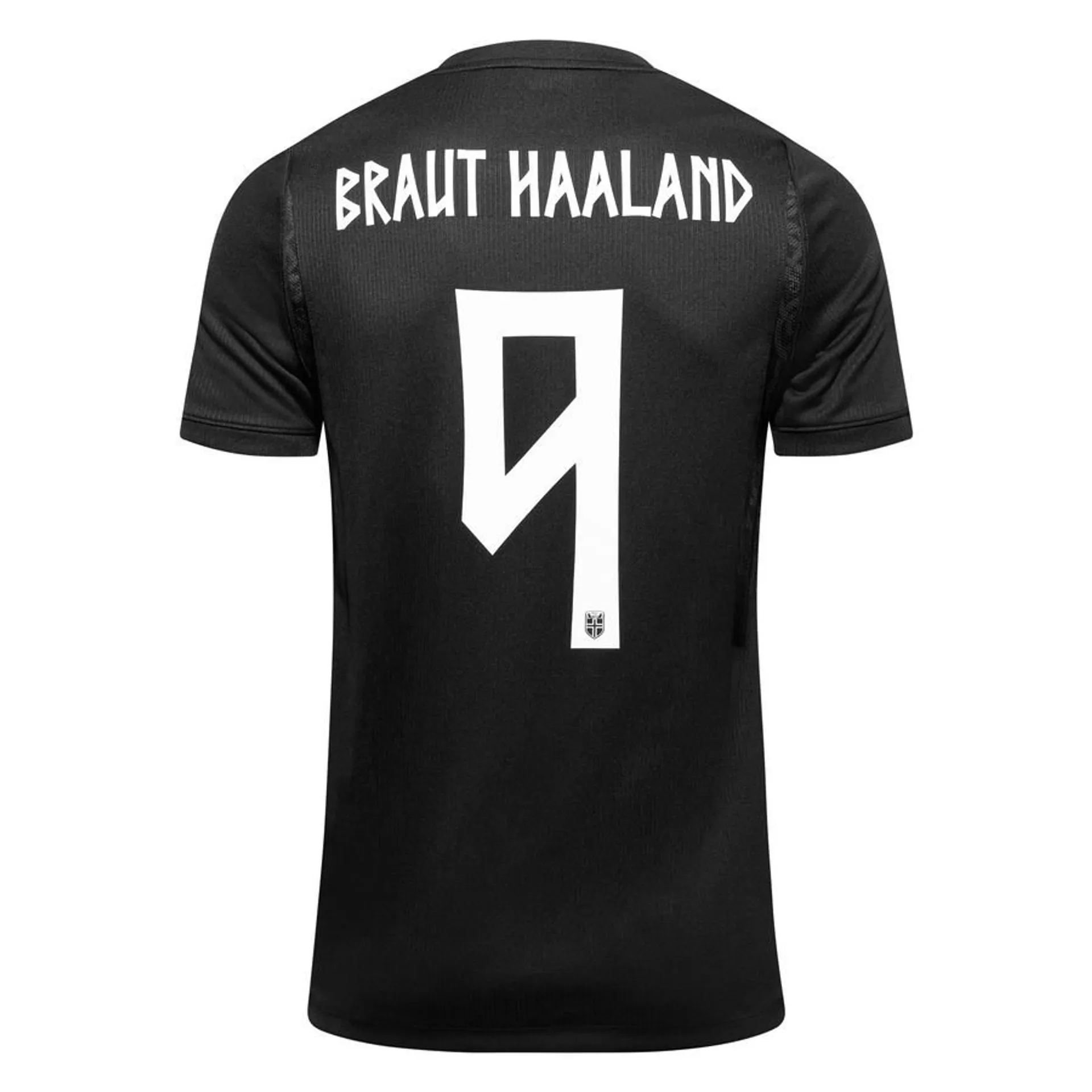 Kids Norway 2026 World Cup Away Jersey - Braut Haaland #9 | All-Black Fan Edition
